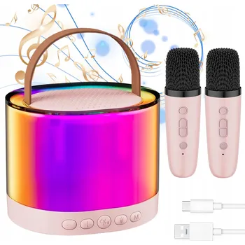 Přenosný Karaoke Bluetooth Reproduktor s RGB Podsvícením pro Děti i Dospělé