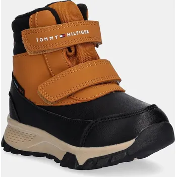 Dívčí zimní obuv Dětské zimní boty Tommy Hilfiger hnědá barva, T1X5-34134 T1X5.34134.24.29 82X, EUR 29