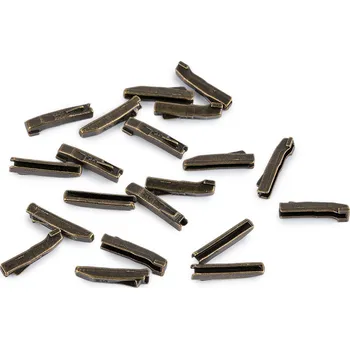 Spodní koncovka na opravu kovového dvoucestného zipu Varianta: 2 staromosaz, Balení: 10 sada