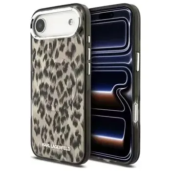 Pouzdro na mobilní telefon Karl Lagerfeld IML Leopard MagSafe Zadní Kryt pro iPhone Air Brown