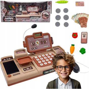 Dětský spotřebič Vzdělávací obchodová pokladna pro děti Příslušenství Kalkulačka Váha Velká