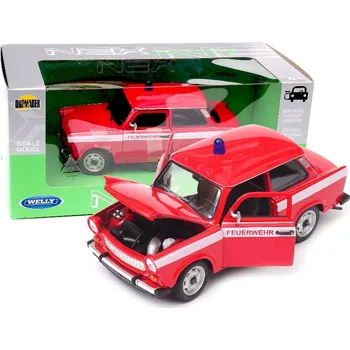 autíčko Kovové autíčko Trabant hasiči němečtí v měřítku 1:24 WELLY Nex