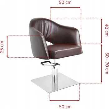Kadeřnické křeslo GABBIANO KADEŘNICKÉ KŘESLO LIZBONA HNĚDÉ