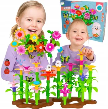 ostatní stavebnice KREATIVNÍ KVĚTINOVÉ Stavebnice na stavbu motýlí zahrady 130 dílů