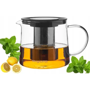 Konvice na čaj SKLENĚNÁ KONVICE S LOUHOVACÍM SÍTKEM, ČAJNÍK NA BYLINKY A ČAJ 1,5 L
