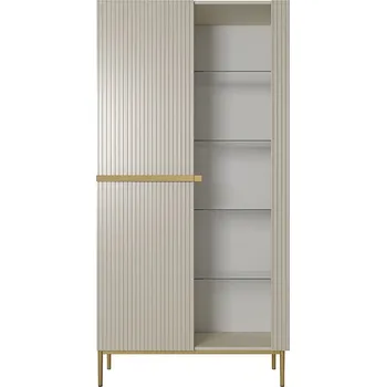 Knihovna BOGART. Vitrína Nicole, kašmír/ zlaté nožky