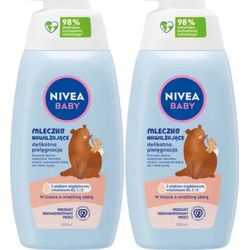 NIVEA BABY Jemné hydratační mléko pro děti a kojence 2 x 500 ml