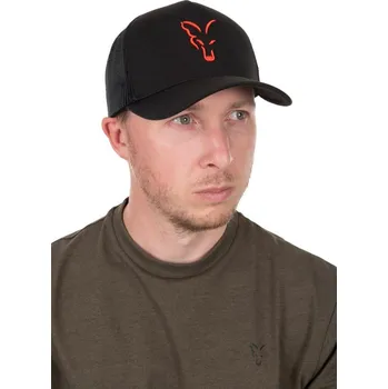 Kšiltovka Kšiltovka Fox Collection Trucker Cap Black & Orange