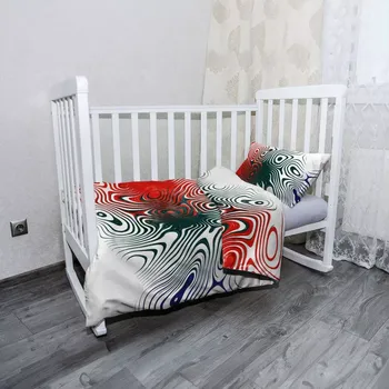 Povlečení Sablio Mikroplyšové dětské povlečení do postýlky Dvoubarevná abstrakce - 100x135 / 40x60