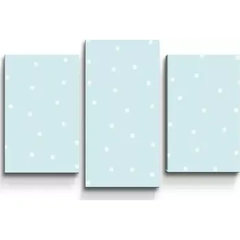 Obraz Sablio Obraz - 3-dílný Tečky na bledě modré - 75x50 cm