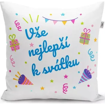 Polštář Sablio Vše nejlepší k svátku 2 40 x 40 cm