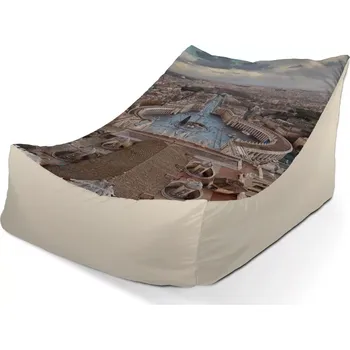 Sedací pytel Sablio Sedací vak Lounge Řím Vatikán Svatopetrské náměstí - 120 x 100 x 80 cm
