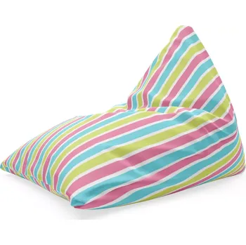 Sedací pytel Sablio Sedací vak Triangl Proužky: 120 x 100 x 100 cm