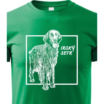 Chlapecké tričko Dětské tričko Irský setr, Barva Zelená, Velikost 146 cm/10 roků, Canvas Dětské tričko Bezvatriko.cz 1812