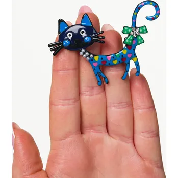 Brož Camerazar Barevná umělecká kočičí brož na šperky
