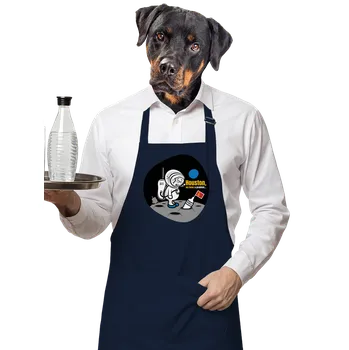 Kuchyňská zástěra Bastard Máme problém zástěra Navy