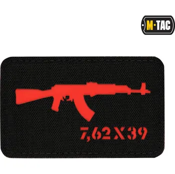 Nášivka Nášivka M-Tac zbraň AKM 7,62х39 - černá-červená