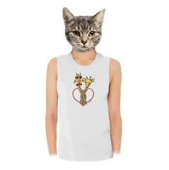 Bastard Žirafy ve svazku dámské tílko volné White