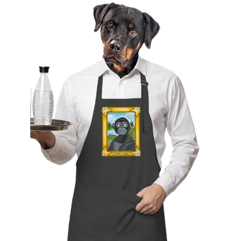 Kuchyňská zástěra Bastard Moja Lisa zástěra Dark Grey