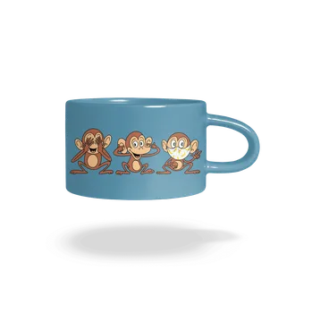 Bastard Opičky hrnek makronka Blue Macaron