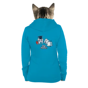 Dámská mikina Bastard Zub moudrosti dámská mikina na zip Blue Atol