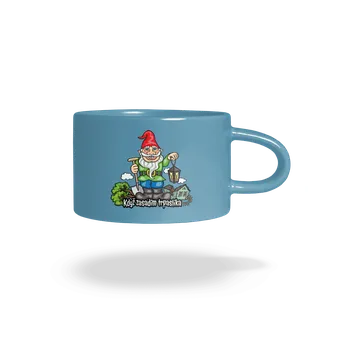 Bastard Trpaslík hrnek makronka Blue Macaron