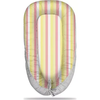 Hnízdečko pro miminko Sablio Hnízdečko pro miminko Žlutorůžové pruhy
