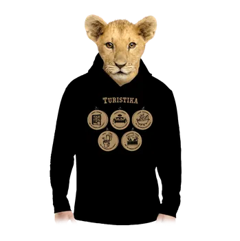 Chlapecká mikina Bastard Moje turistika dětská mikina klokanka Black