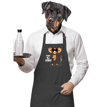 Kuchyňská zástěra Bastard Nevidím, ale slyším zástěra Dark Grey