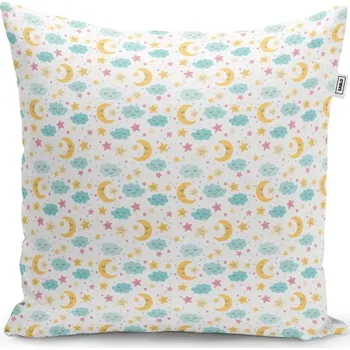 Polštář Sablio Polštář Měsíc a modré mráčky - 40x40 cm