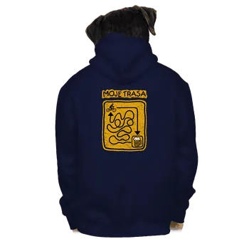 Pánská mikina Bastard Moje trasa pánská mikina na zip Navy