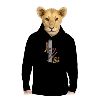 Chlapecká mikina Bastard Sloup style dětská mikina klokanka Black