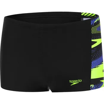 Chlapecké plavky Speedo Hyper Boom Panel Aquashort Boys Black/Yellow 152cm