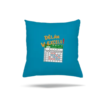 Polštář Bastard Dělám v Excelu polštář Blue Turquoise