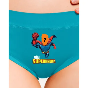Souprava dámského spodního prádla Bastard Můj superhrdina dámské kalhotky Turquoise