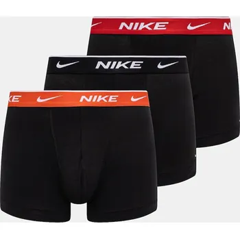 Pánské spodní prádlo Boxerky Nike 3-pack pánské, černá barva, 0000KE1007 99B, vel. S