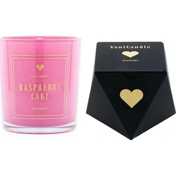 Svíčka Sójová vonná svíčka Malinový dort RASPBERRY CAKE 180g VaniCandle