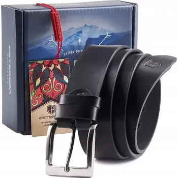 Opasek ROVICKY Pánský kožený černý PETERSON 100CM PTN SSK-1-120