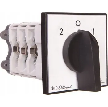 přepínač Vačkový přepínač 2-0-1 3P 80A s montážní deskou IP65 ŁK 63