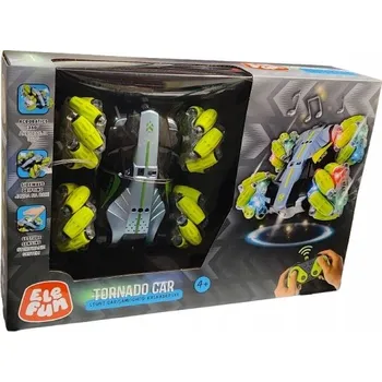 autíčko ELEFUN KASKADÉRSKÉ AUTO TORNADO CAR na dálkové ovládání ŠEDÉ 286