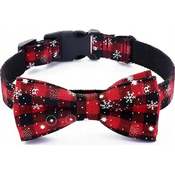 Obojek pro psa OBOJEK PRO PSA KOČKU DÁREK VÁNOČNÍ VÁNOCE MOUCHA REGULOVATELNÝ vel. M 30-40 cm