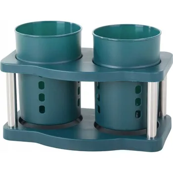Odkapávač na nádobí Odkapávač sušák na příbory kuchyňský organizér zelený elegantní