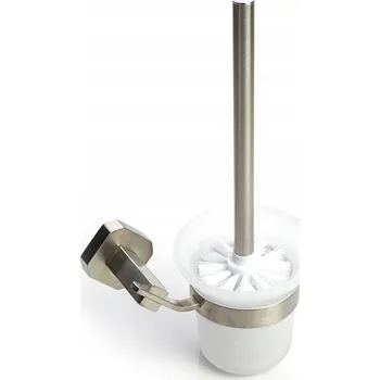 WC štětka WC KARTÁČ NA ZEĎ S NÁDOBOU – NEREZOVÁ OCEL SATÉN / BROUŠENÁ