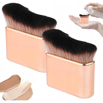 Kosmetický štětec VLNITÝ ŠTĚTEC NA MAKE-UP, MĚKKÉ SYNTETICKÉ ŠTĚTINY, HUSTÝ, 2 KS