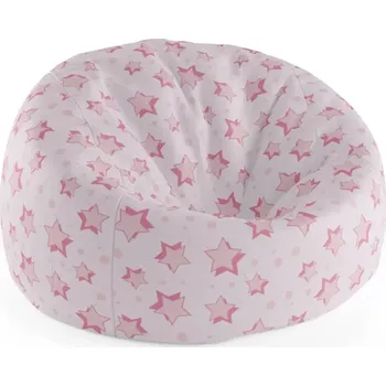 Sedací pytel Sablio Sedací vak Cocoon Růžové hvězdičky - 75 x 45 x 35 cm