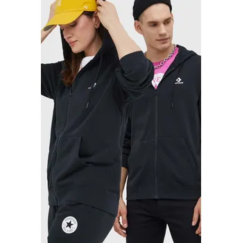 Pánská mikina Mikina Converse černá barva, s kapucí, hladká, 10023871.A01-CONVERSEBL 99X, vel. XXXS