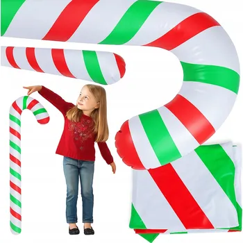 Vánoční dekorace NAFUKOVACÍ VÁNOČNÍ DEKORACE HRAČKA BALÓNEK BONBON VÁNOČNÍ HŮL XXL