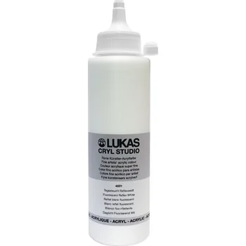 Vodová barva Lukas Cryl Studio Akrylová barva Flourescent Reflex White 250 ml 1 ks