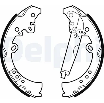 Brzdová čelist Sada brzdových čelistí, parkovací brzda DELPHI LS2039