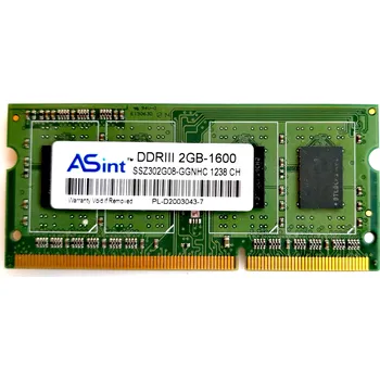 ASint 2GB DDR3 SODIMM 1600MHz CL11 SSZ302G08-GGNHC, PL-D2003043-7